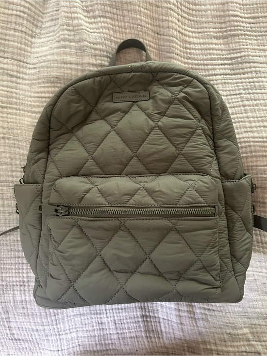 Poppy & Peonies Handbags - Poppy & Peonies Quilted Grey Backpack